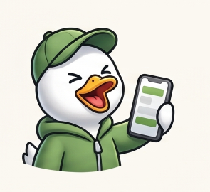 핸드폰으로 예약하는 오리